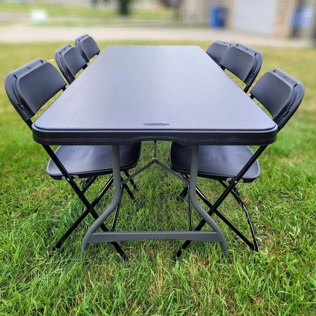 black six foot table