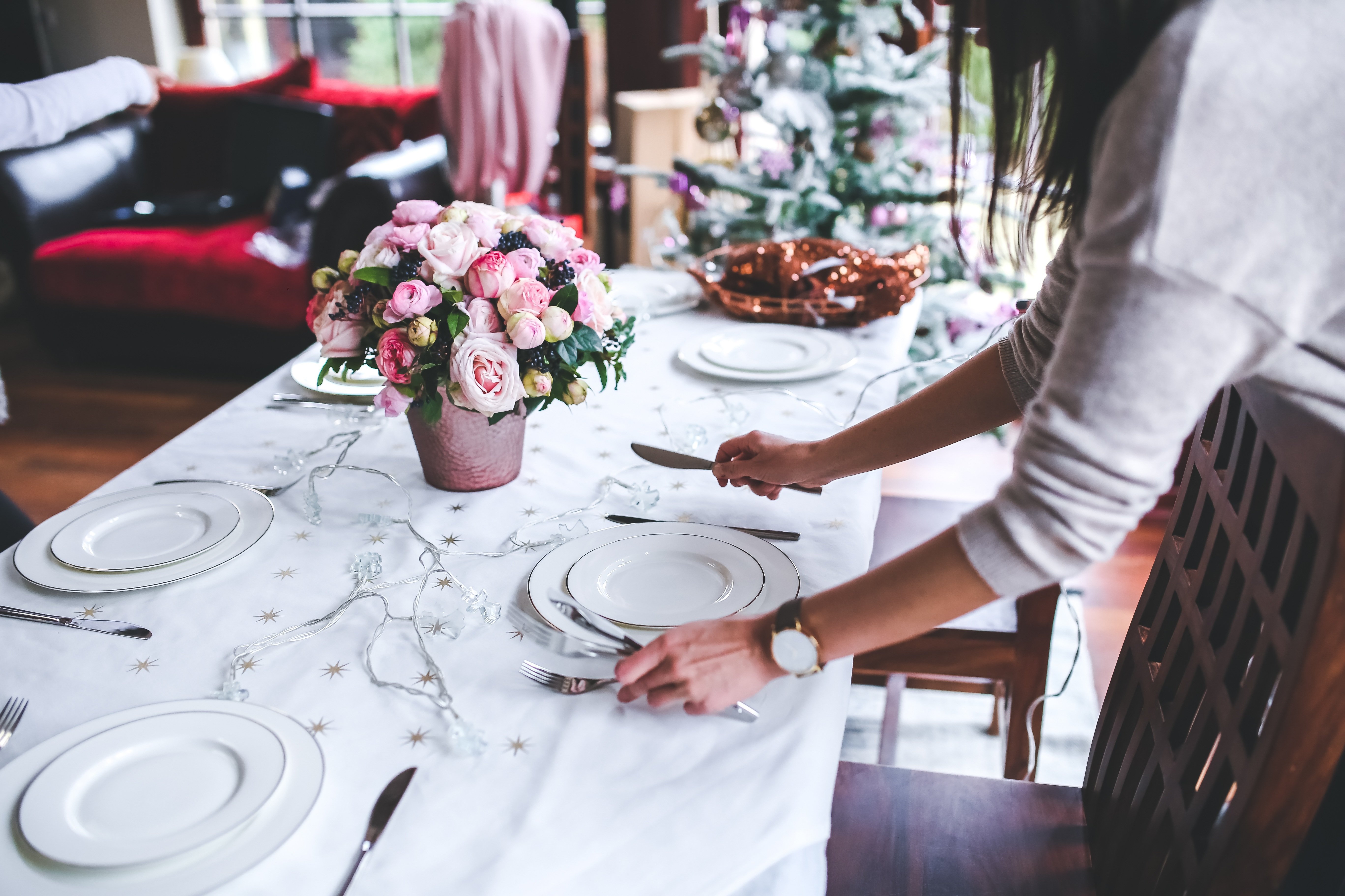 holiday table setting in Harrisburg, SD
